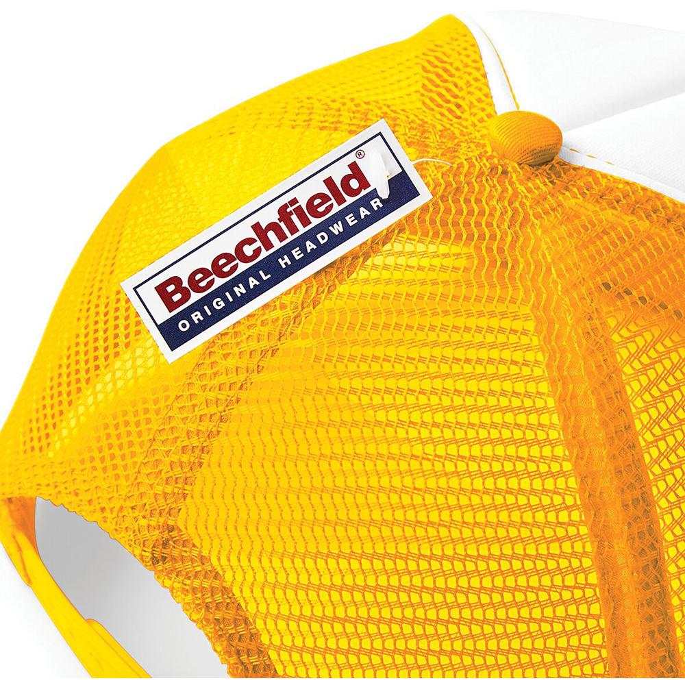 Beechfield Винтажная простая кепка Trucker с застежкой-молнией сзади