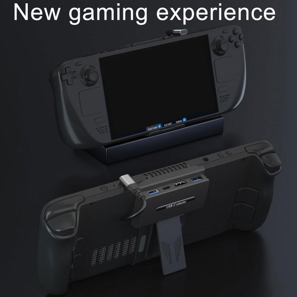 Steam Deck Docking Station Base Stand Hub Transform Dock, USB RJ45 Ally ROG Steam Console Oled I0H0