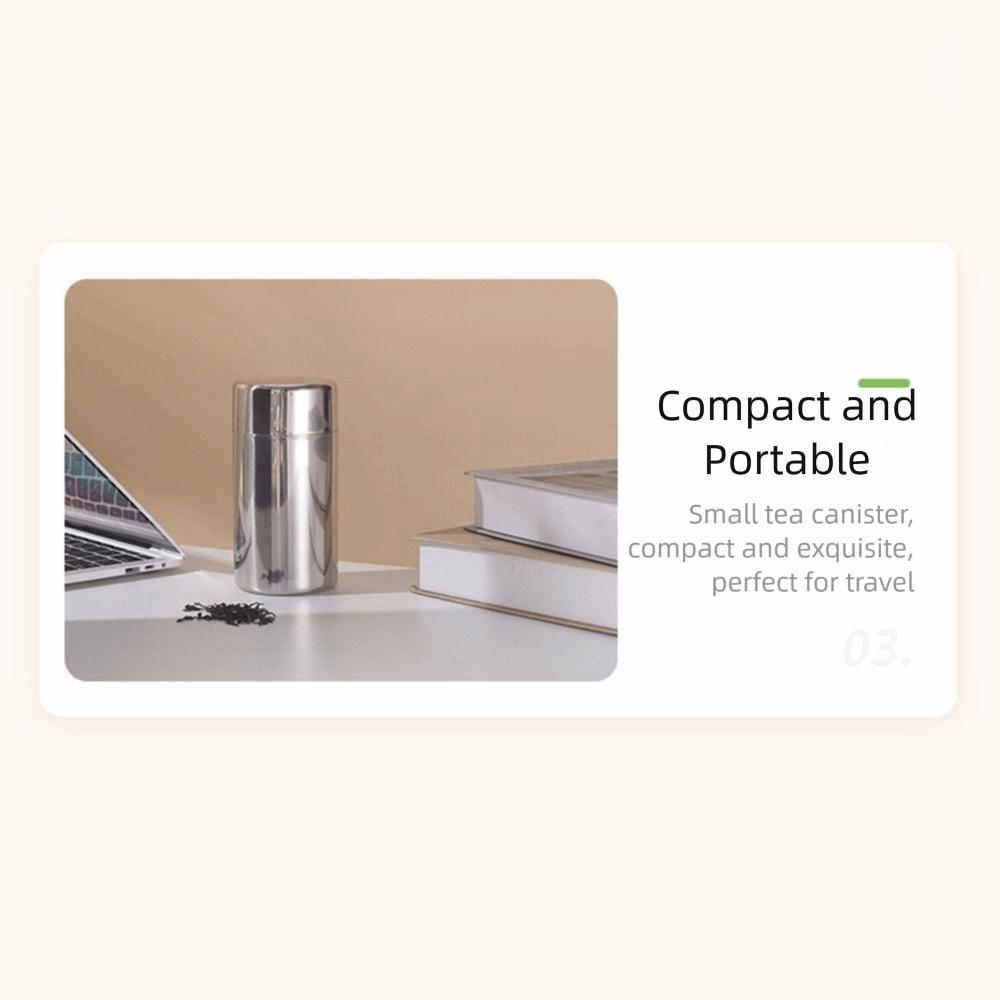 Airtight Seal Stainless Steel Tea Canister Stainless Steel Food Sealed Containers Loose Tea