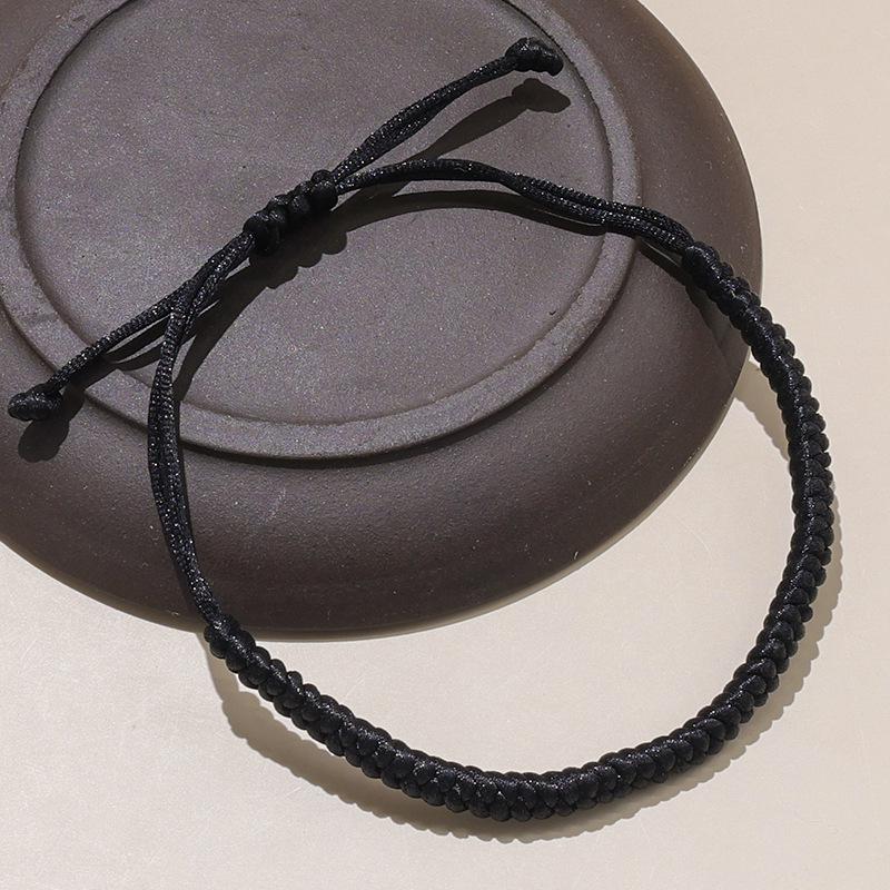 Регулируемый браслет из красной веревки с узлом из чистого бриллианта - дизайн со знаком зодиака унисекс