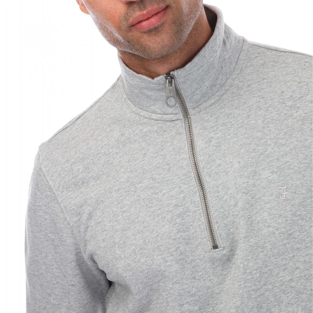 Farah Mens Aintree Half Zip Sweatshirt