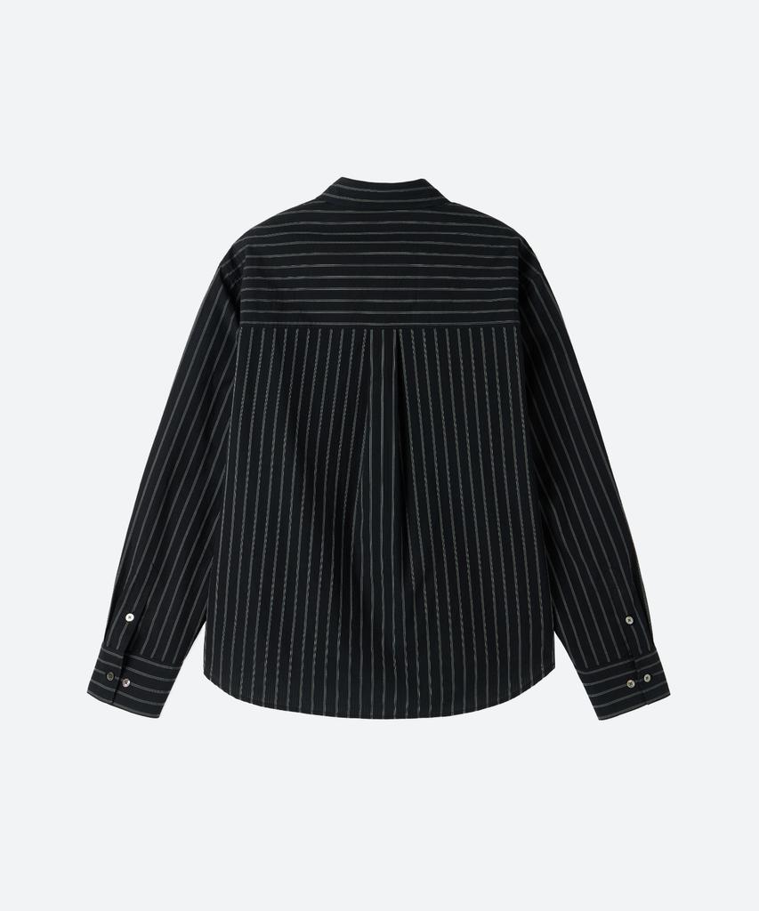 MOONSUN Unisex, Quiet Stripe Shirt / Black