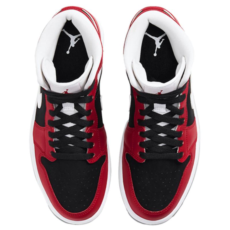 Jordan 1 Mid Красный Тренажерный Зал Черный Женские Jordan BQ6472-601