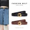 Belt Women'S Leather Belt Thin Belt Women'S Premium Casual Decoration Simple Jeans