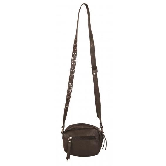 Sac bandoulière - Le Temps des Cerises - Fresh 6 Noir - Synthétique - Zippé - Dimensions L 17 x 13.5 x 7.5 cm