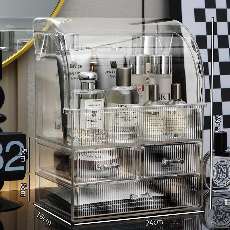 Акриловый пылезащитный органайзер для косметики и кистей