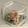 1 шт. Прозрачная корзина для хранения, Коробка для хранения мягких игрушек и конструкторов, Бытовое многофункциональное ведро для отделки большой вместимости