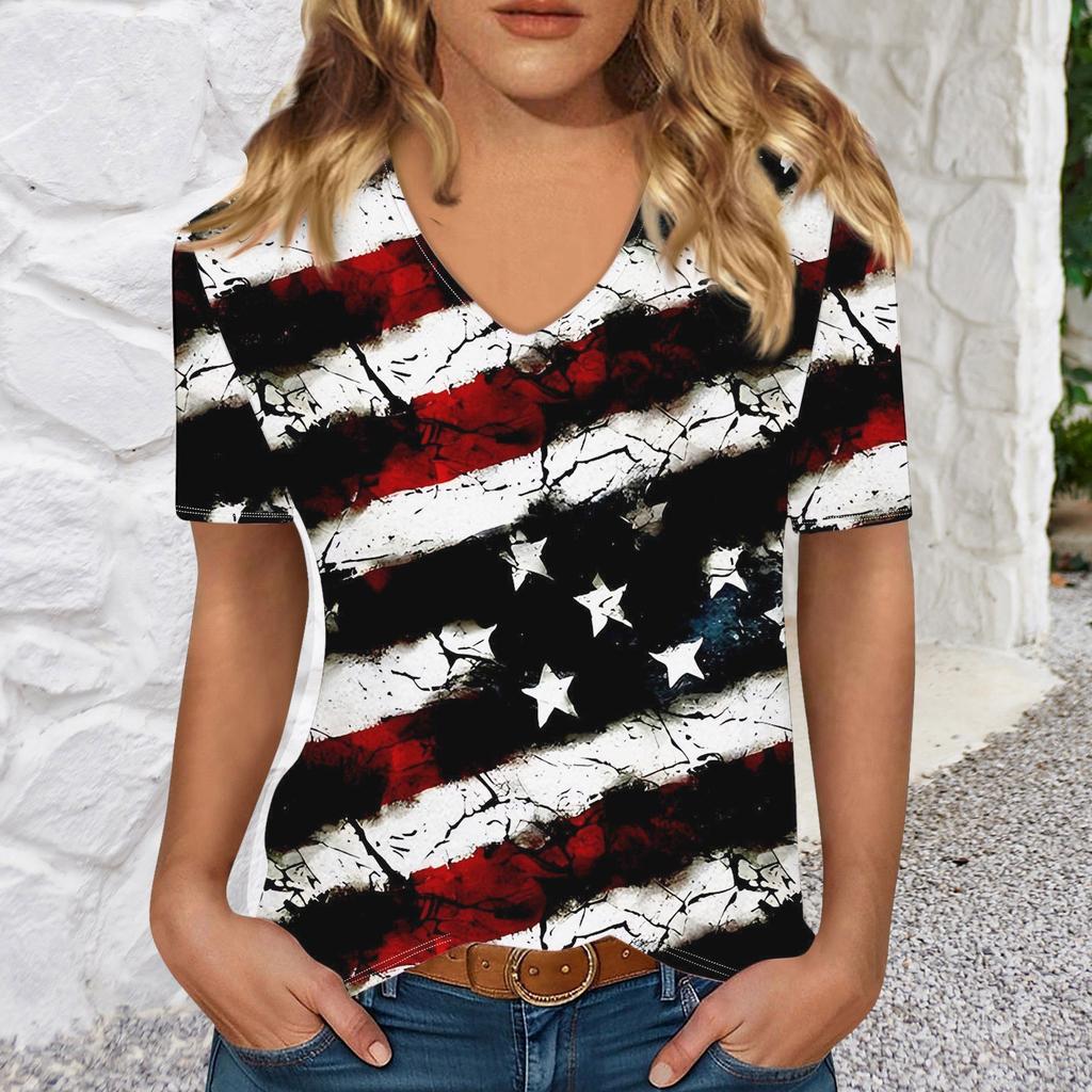 T Shirts Short Sleeve V Neck Tees For Women Fashion Tops Trendy Lightweight Soft Casual Summer Top
