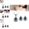 Sparkling Crystal Earring Necklace Collection With Electroplated Finish For Giftgiving