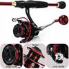 Telescopic Fishing Rod 5.0:1 Speed Metal Spool Fishing Reel Bass Freshwater Saltwater Outdoor Travel Fishing Tackle Rod Combo