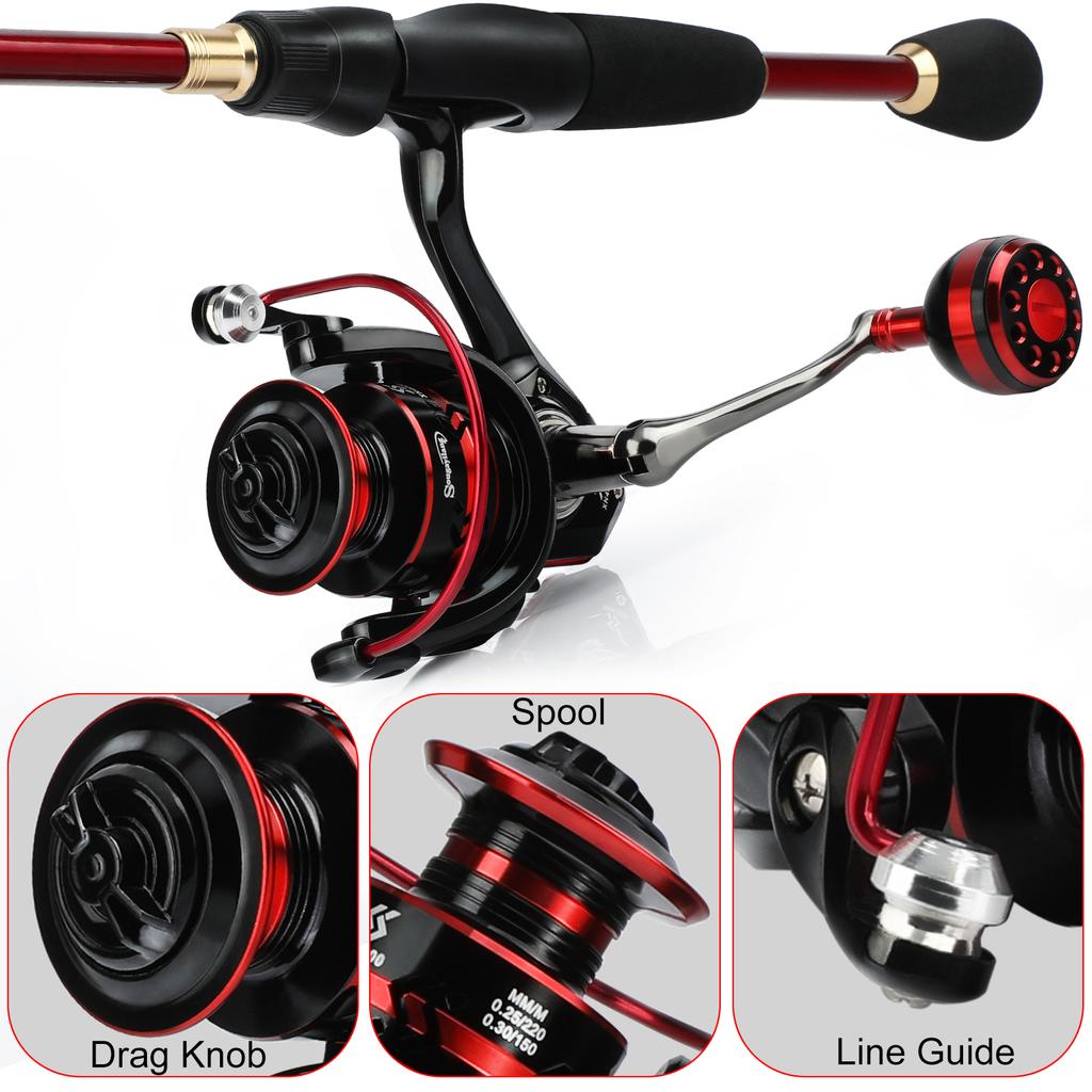 Telescopic Fishing Rod 5.0:1 Speed Metal Spool Fishing Reel Bass Freshwater Saltwater Outdoor Travel Fishing Tackle Rod Combo