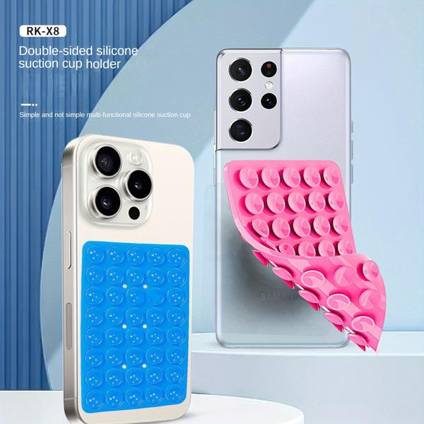 1 шт., 40 зерен на присоске, посуда для мобильного телефона, нескользящий держатель для накладки, силиконовые двусторонние наклейки, наклейки для зарядки, наклейки с сокровищами, наклейки для размещения