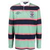 Polo SS22 Полосатая рубашка поло с длинным рукавом и вышитым логотипом, мужские топы цвета мяты и зеленого цвета 710880813-001