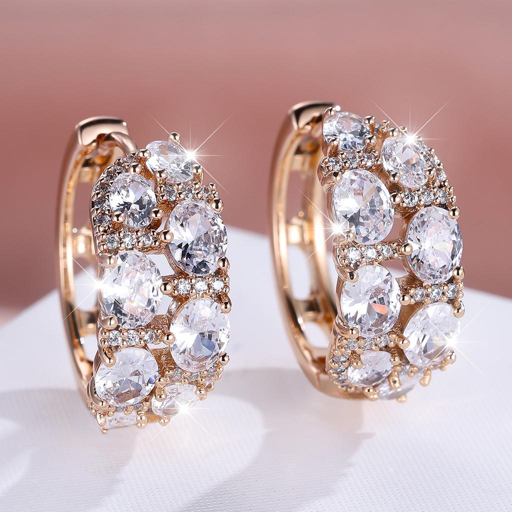 1 пара золотистого цвета, овальные серьги с белым камнем, штабелируемые серьги-капли, висячие серьги-крючки, свадебные украшения, подарки