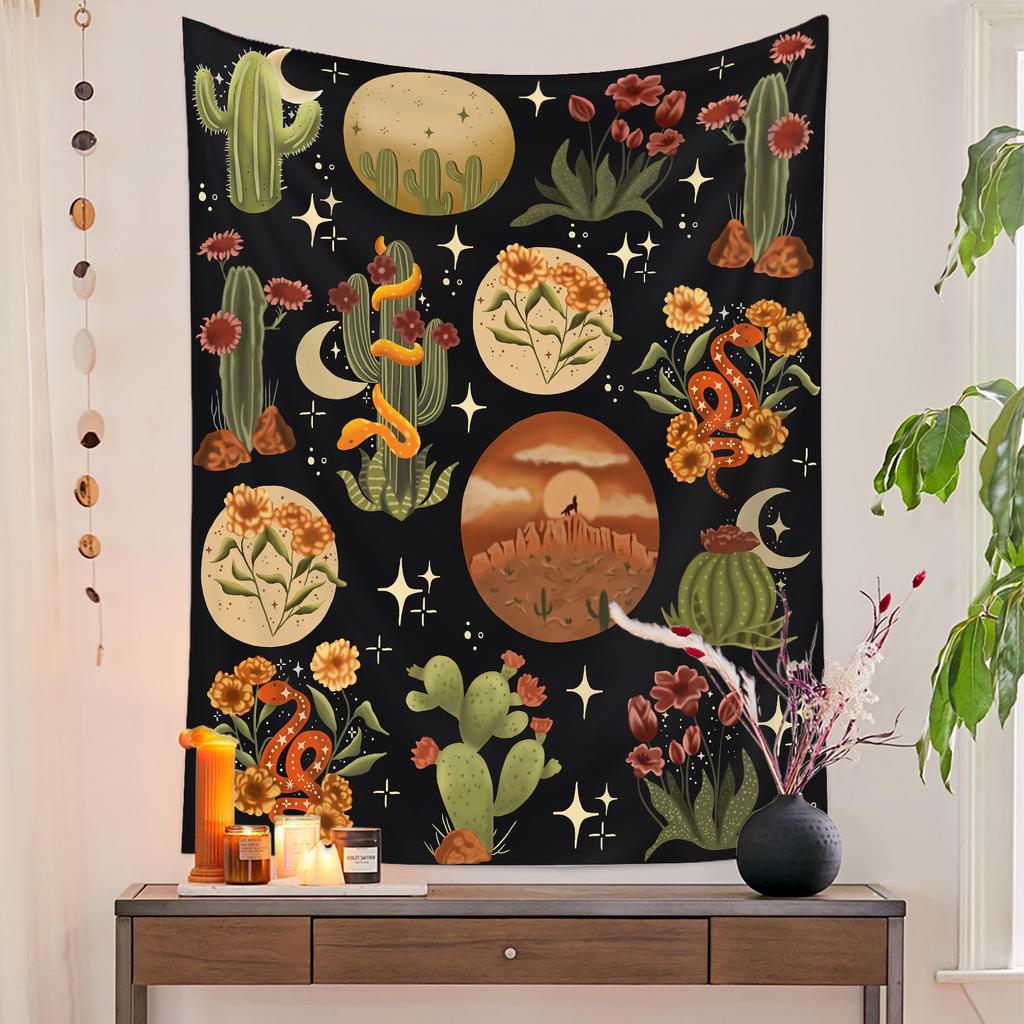 Новая фоновая ткань Ins, висящая на ветру ткань, украшение комнаты Ins, подвесная ткань, гобелен с грибами