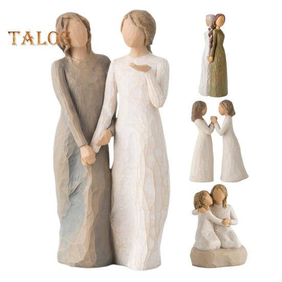 Resin Sister Figurine Tabletop Sisterhood Friendship Ornament Living Room Bedroom Decor Girls Sisterly Love Sculpture for Sister Friends Gift