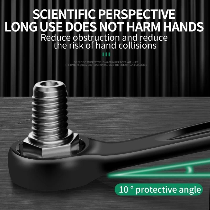 Двухцелевой ключ 8 мм-32 мм Метрическая коллекция double offset ring wrench (двухколенчатый накидной ключ) Универсальный рожковый ключ Ручные инструменты для ремонта автомобилей