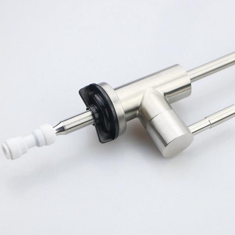 Gooseneck Water Purifier Faucet Reverse Osmosis Drinking Water Filter Faucet Stainless Steel 1/2" Ceramic Core