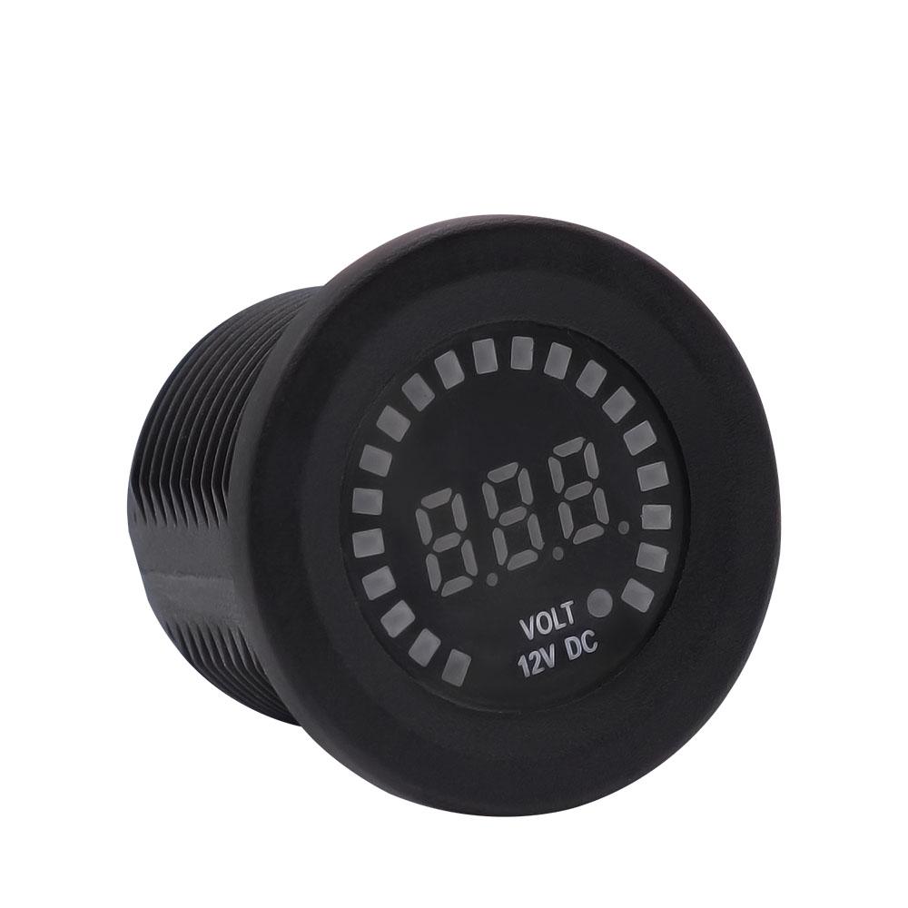 12V Светодиодный цифровой вольтметр с гнездом для прикуривателя, дисплей, автомобильный, мотоциклетный, панельный