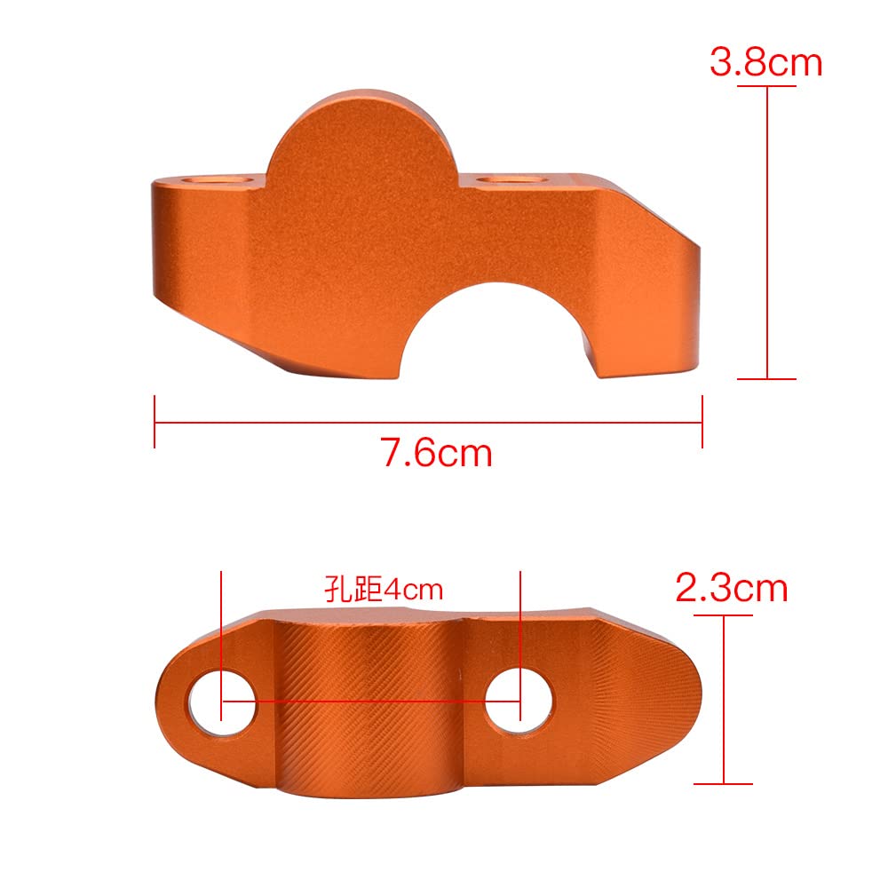 LEDISHUN Handlebar Risers for KTM DUKE 18mm 38mm Up 125/200/250/390 (All Models) - Back, (Uses Handlebars) (Black)