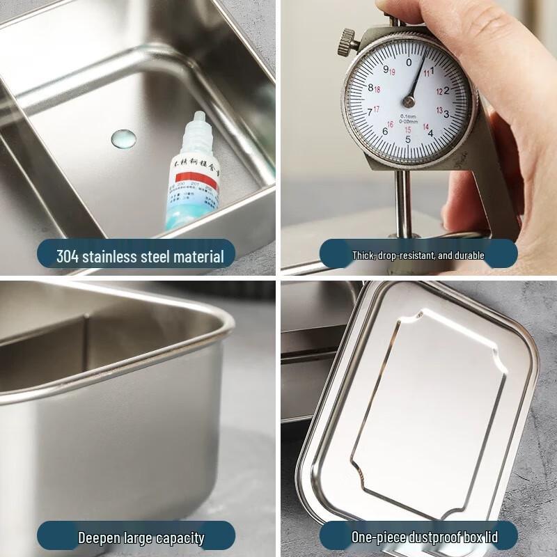 304 Stainless Steel 3-Compartment Lunch Box