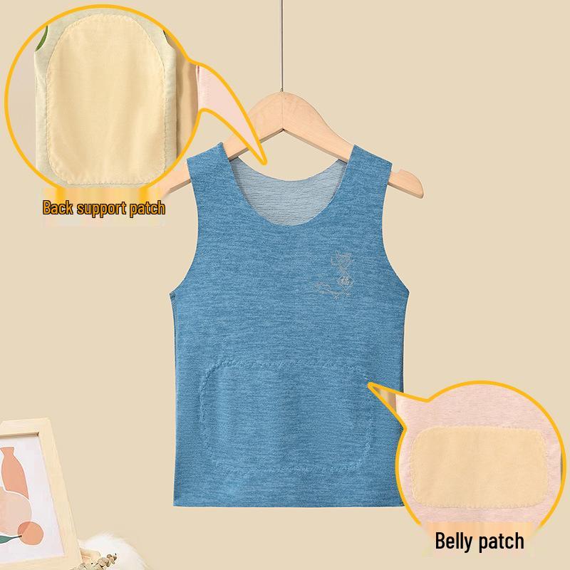 Kids' Cashmere Silk Vest - Warm, Velvet-Lined Base Layer for Boys and Girls In Autumn and Winter