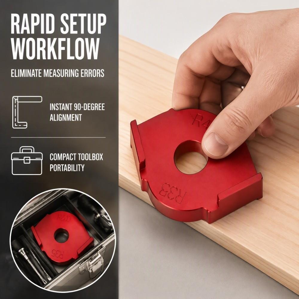 Semicircle Corner Radius Jig R Angle Trimming Tool Quick Positioning Template Router Machine