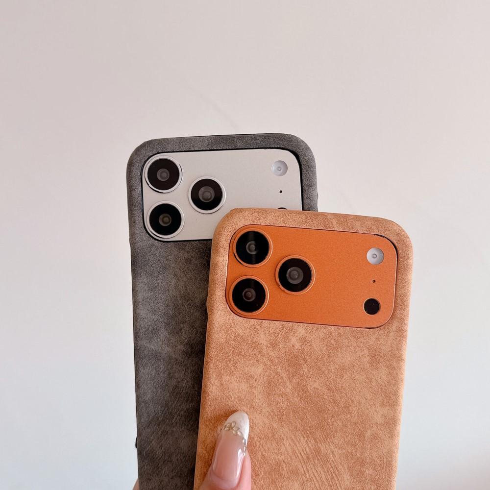 Ретро Чехол из овчины Для Для Iphone 17 Air 16 1 14 13 12 11 Pro Max Plus Бизнес Матовый Противоударный Безрамочный Охлаждающий Чехол