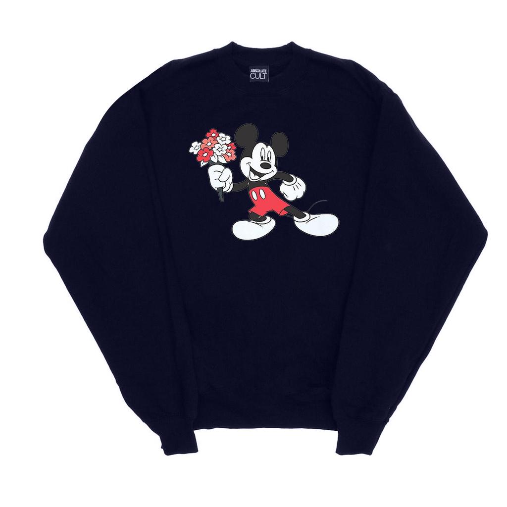 Disney Womens/Ladies Mickey Mouse Flower Sweatshirt