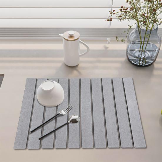 Drying Mat Fast Dry Super Absorbent Foldable Floor Mat Eco-Friendly Diatomaceous Earth Drying Mat for Kitchen Bathroom