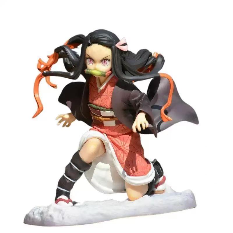 10 см Фигурки Демон Убийца Камадо Незуко ПВХ Украшения Мультфильм Kimetsu No Yaiba Фигурка Действия Модель Игрушки