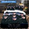 Colorful kpop Gathering 3pcs K-pop music group Bedding set,Ideal for Bedroom, Dormitory,Including Duvet Cover And 2pcs Pillowcases,Fan gifts
