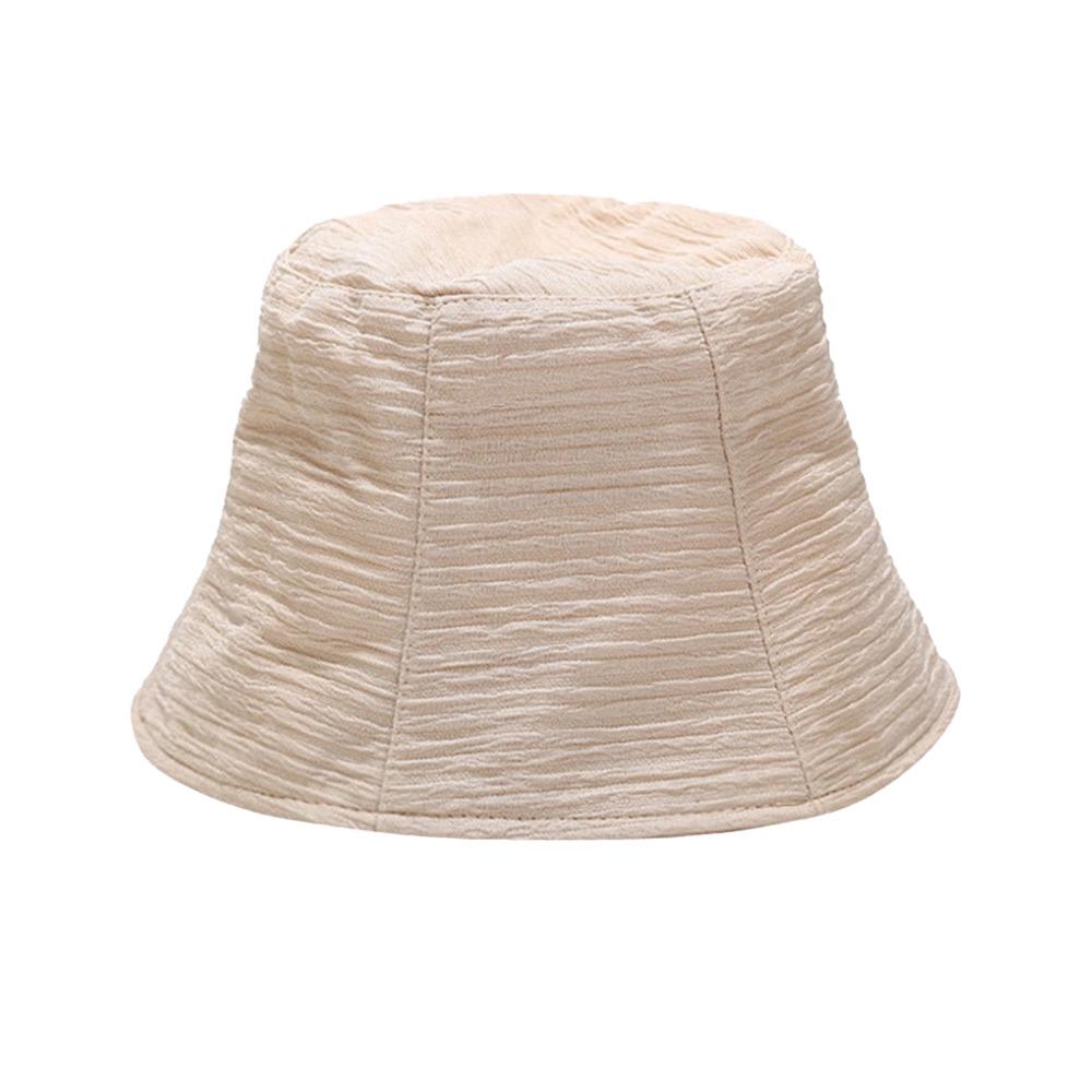 Solid Color Bucket Hat Chiffon Fabric Basin Cap Japanese-Style Fisherman Hat Summer