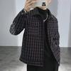 2024 Осень/Зима Тонкий пиджак с лацканами в клетку — универсальное пальто для пары