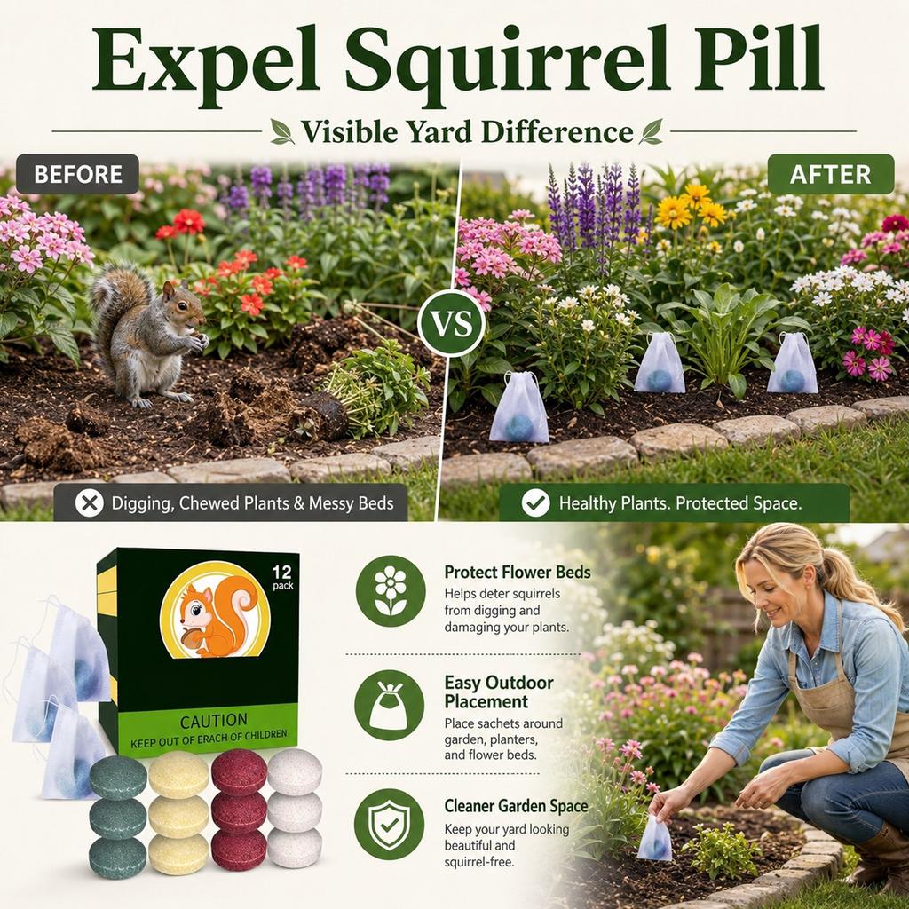 Squirrel Pellets, 12 Pack for Outdoor Garden Use