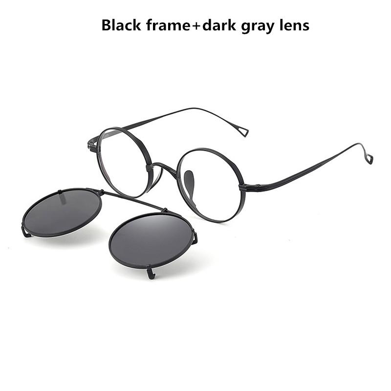 2026 Fashion high quality titanium Polarized Sunglasses Clip driving sun glasses Frame men and women Vintage Brand Eyeglasses