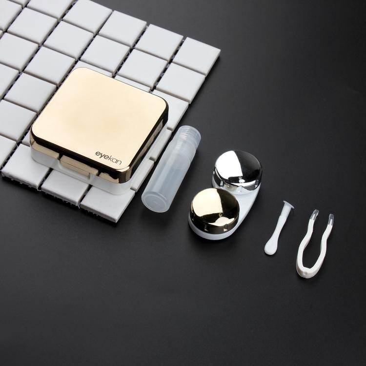 High Quality Reflective Cover Contact Lens Kit Case with Mirror