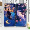 Night Moon Cat Dreamy Art Soft Phone Case for Samsung A17 A37 A57 A16 A26 A36 A56 A15 A25 A35 A55 A14 A24 A34 A54 A13 A23 A33 A5