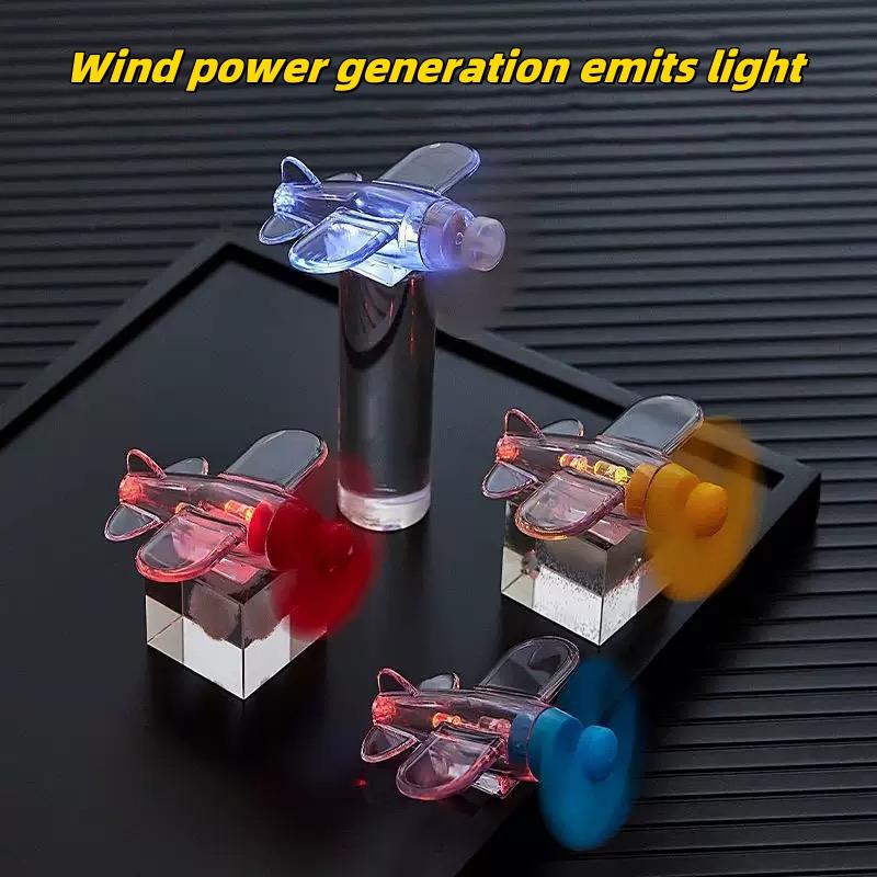 Wind Powered Generation LED Lights Motorcycle Handle Car Rearview Decorations Safety Riding Warnings Motorcycle Decorations