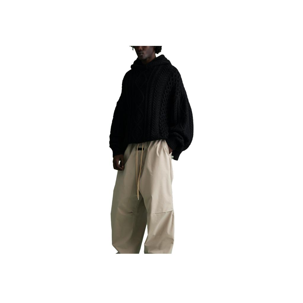Fear of God Толстовка с капюшоном Essentials Cable Knit, темно-черные мужские топы 192BT234390F