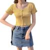 Свитер Yankee Knit Year Женский модный фиолетовый кружевной кардиган Тонкий короткий отрезок Узкие топы Повседневный базовый комфорт и стиль Узкие пуловеры Футболки