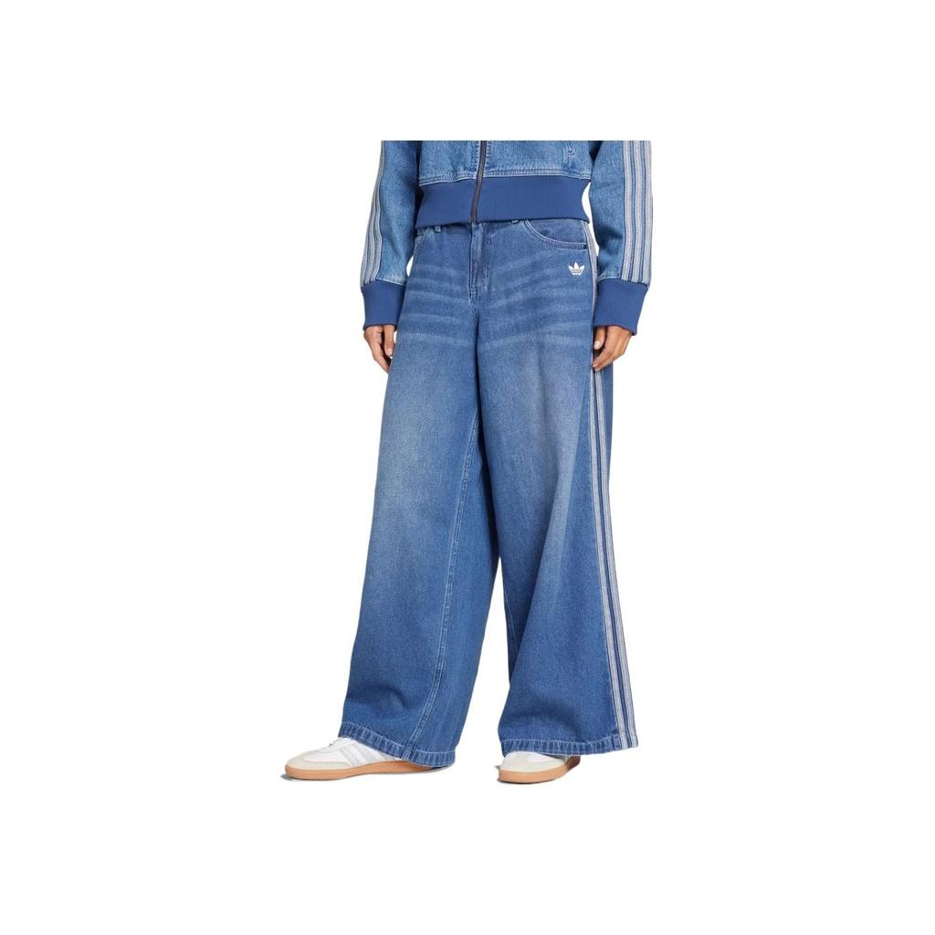 adidas Оригинальные джинсы Adicolor из денима Adilenium с широкими штанинами WMNS "INDIGO DENIM" JV7454