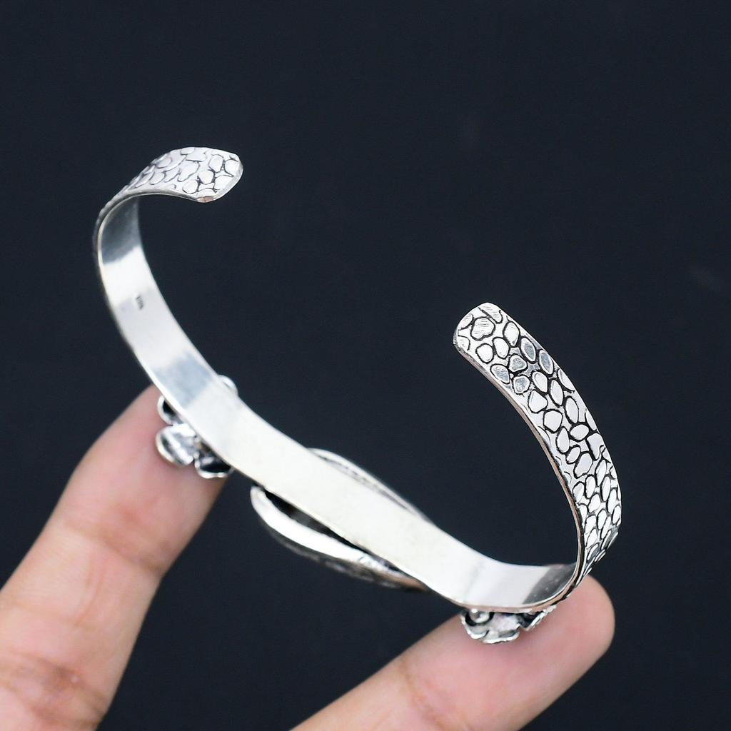 Натуральный ископаемый коралл драгоценный камень 925 серебряный браслет цветок регулируемый для девочек