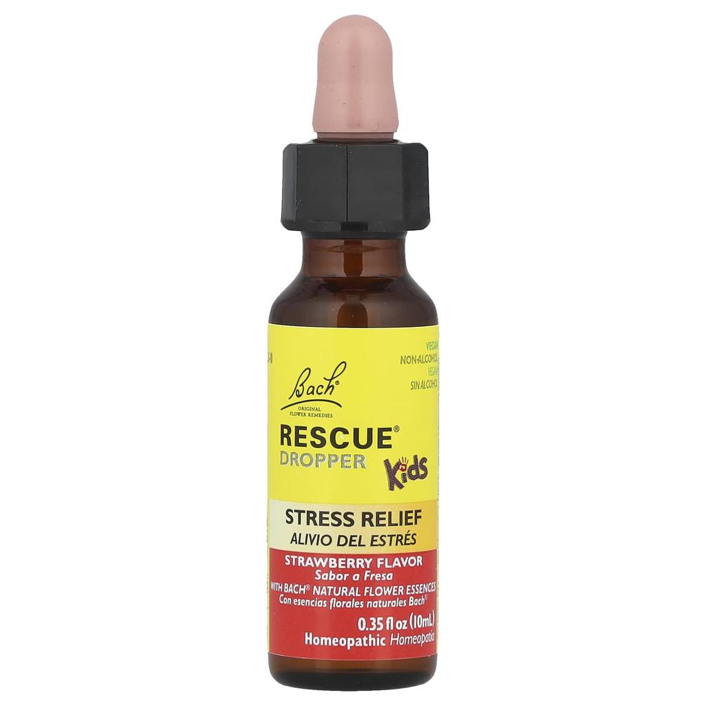 Bach RSCUE® Dropper Children's, Stress Relief, Ages 2+, Strawberry, 0.35 Fl Oz (10 Ml)