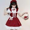 Plus Size New Year, Christmas, Halloween Costumes for Women, Red Dresses for Maids, Lolita Adult Women, Fancy Role-playing Hats