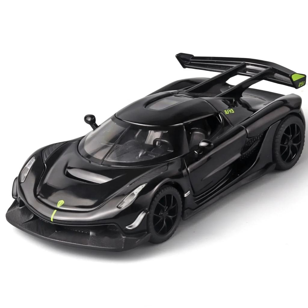 1/32 Koenigsegg Jesko Supercar High Simulation Diecast Metal Alfalywy Model Car Sound Light Pull Back Collection Kids Toy Gifts