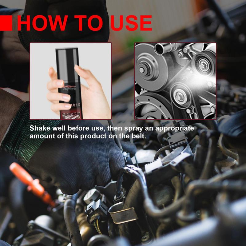 100 мл Спрей от шума ремня автомобиля Автомобильный глушитель ремня двигателя Продлевает срок службы ремня Распыляемая приправа Смягчающая смазка