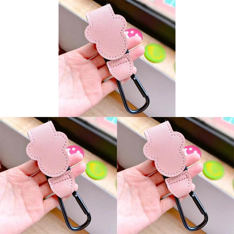 1/2/3pcs Cartoon Leather Baby Bag Stroller Hook Rotatable Cart Organizer Pram Hook Pram Rotate 360 Degree Stroller Accessories