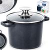 Granite High Pot with Glass Lid 2L 17cm