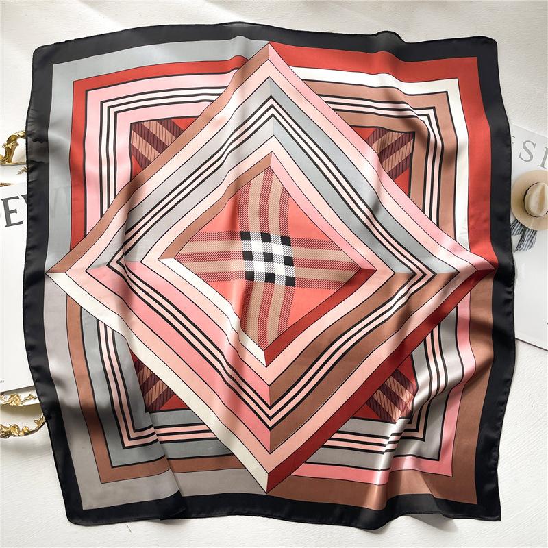 70 * 70cm New Silk Small Square Scarf For Women'S Neck Protection Professional Scarf Versatile Hair Tie Headscarf Scarf